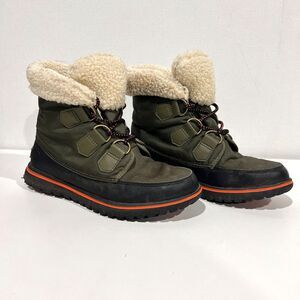 Sorel Boots Women's 7 Green Black Cozy Carnival Outdoor NL2297-383